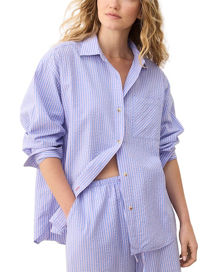 Рубашка Gracey из ткани в полоску Marine Layer, синий
Рубашка Gracey из ткани в полоску Marine Layer, синий