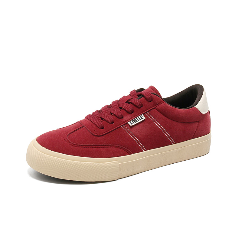 Lin's Travels Антискользящие износостойкие низкие скейтерские кроссовки мужские бордовые, цвет Burgundy 
Lin's Travels Антискользящие износостойкие низкие скейтерские кроссовки мужские бордовые, цвет Burgundy