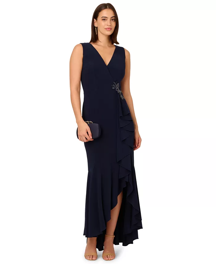 Женское платье-русалка без рукавов из трикотажа Adrianna Papell
Женское платье-русалка без рукавов из трикотажа Adrianna Papell