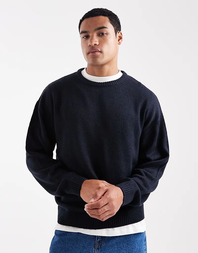 Свободный трикотажный джемпер JJ Rebel темно-синего цвета
Свободный трикотажный джемпер JJ Rebel темно-синего цвета