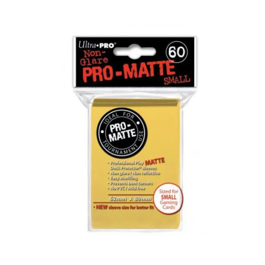 Небликующие обложки для карт Pro-Matte — желтые, уменьшенного размера (60), Card Sleeves - Undersized (Ultra Pro)
Небликующие обложки для карт Pro-Matte — желтые, уменьшенного размера (60), Card Sleeves - Undersized (Ultra Pro)