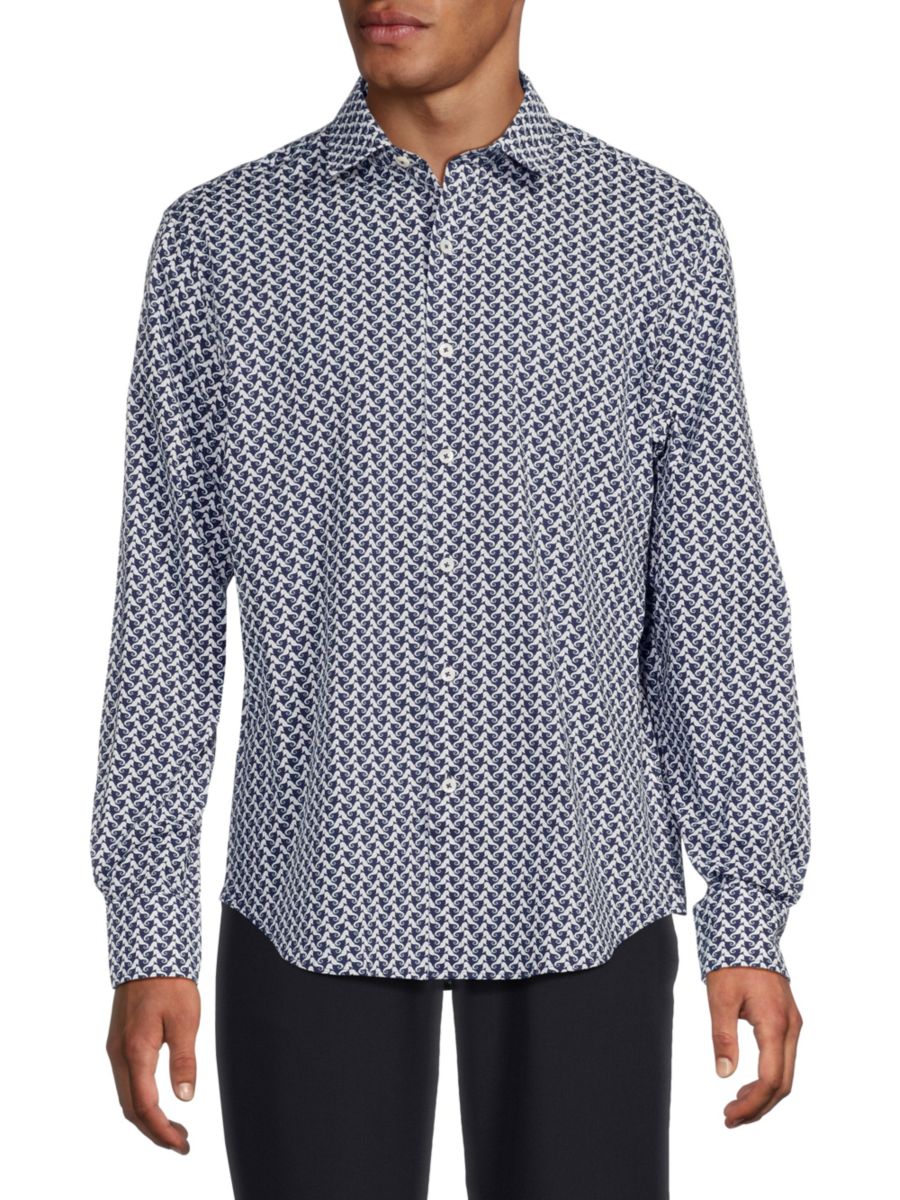 Рубашка с длинным рукавом и принтом Julian Bugatchi, цвет Navy Seahorse
Рубашка с длинным рукавом и принтом Julian Bugatchi, цвет Navy Seahorse