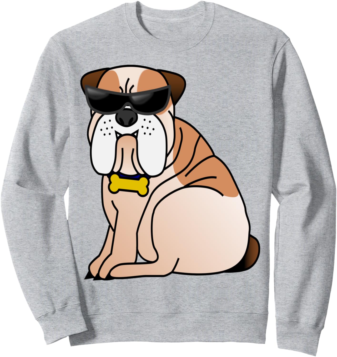 Толстовка с изображением бульдога в солнцезащитных очках (мультяшный персонаж) Fashion Tees, серый
Толстовка с изображением бульдога в солнцезащитных очках (мультяшный персонаж) Fashion Tees, серый