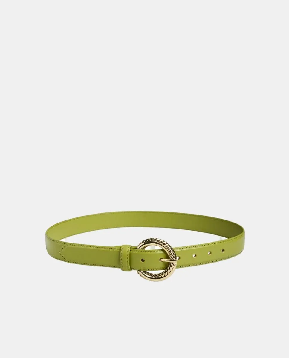 Кожаный ремень с пряжкой Pieces, зеленый
Кожаный ремень с пряжкой Pieces, зеленый