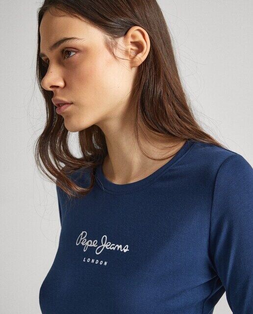 Женская футболка с длинными рукавами и принтом логотипа Pepe Jeans, темно-синий
Женская футболка с длинными рукавами и принтом логотипа Pepe Jeans, темно-синий
