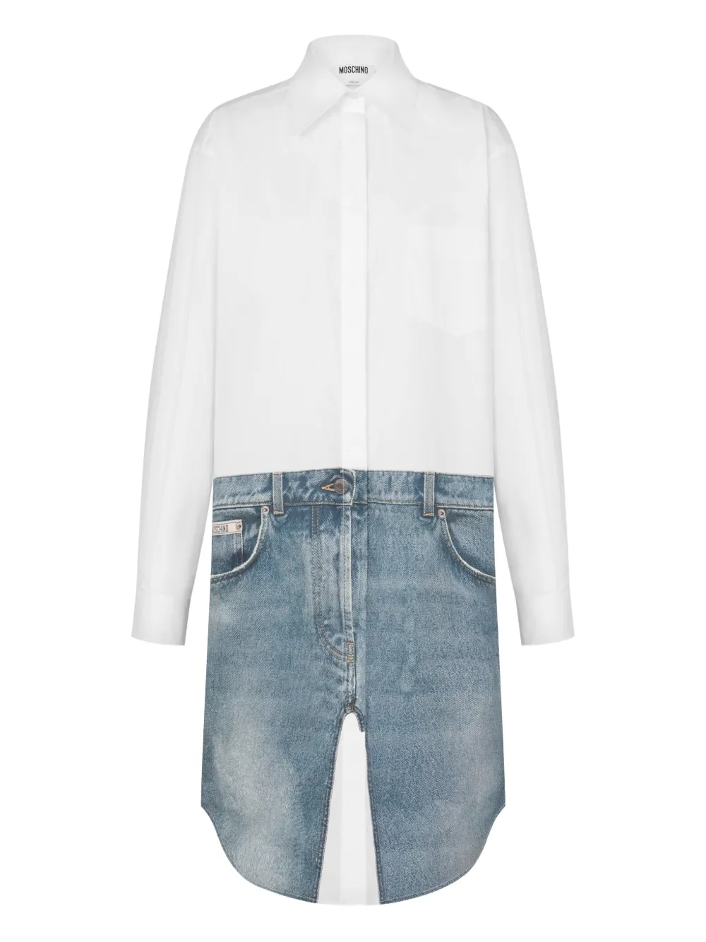 Многослойное платье миди Moschino, белый
Многослойное платье миди Moschino, белый