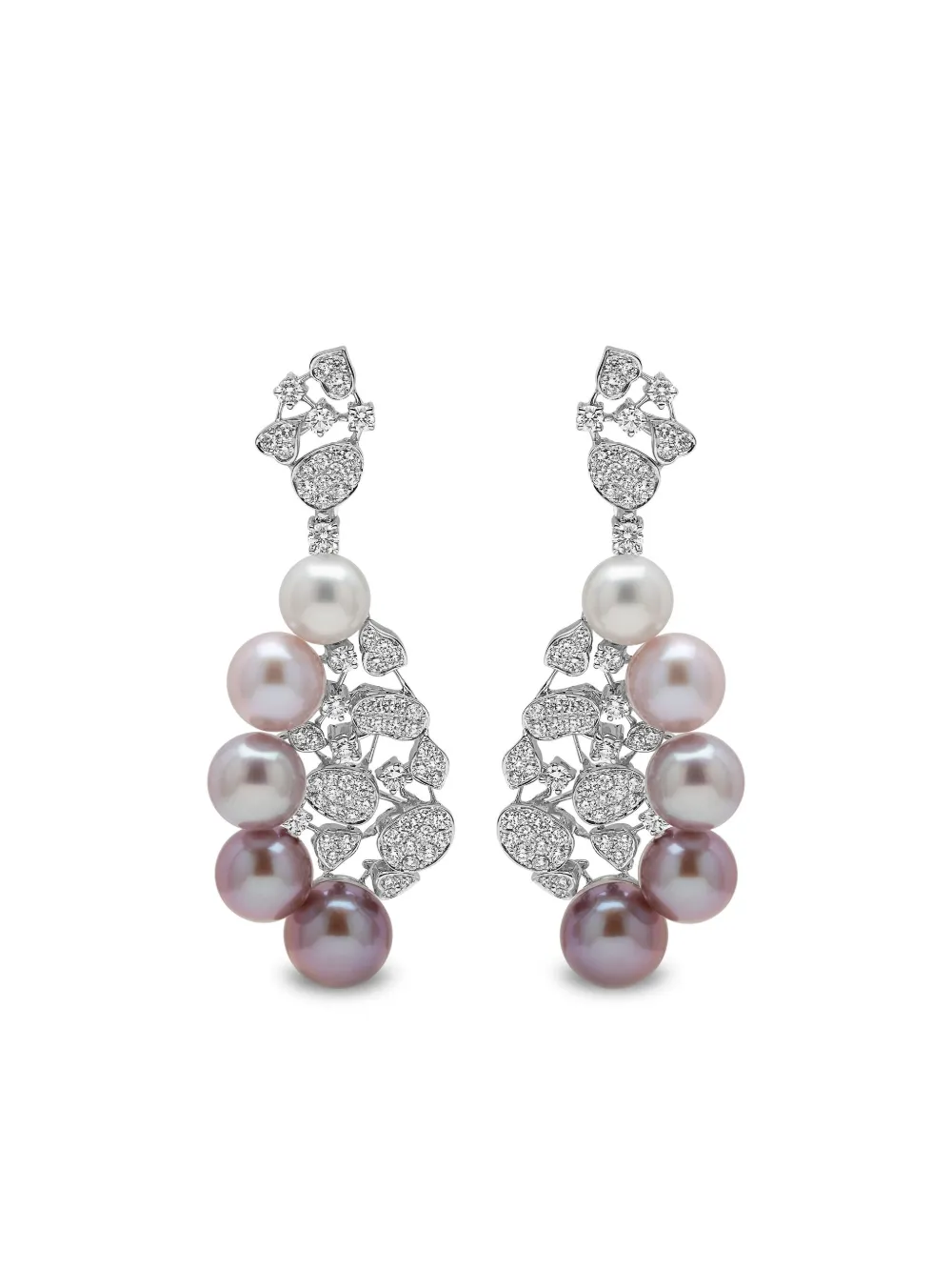 Серьги из 18-каратного белого золота с жемчугом и бриллиантами Ombré Yoko London, серебяный
Серьги из 18-каратного белого золота с жемчугом и бриллиантами Ombré Yoko London, серебяный