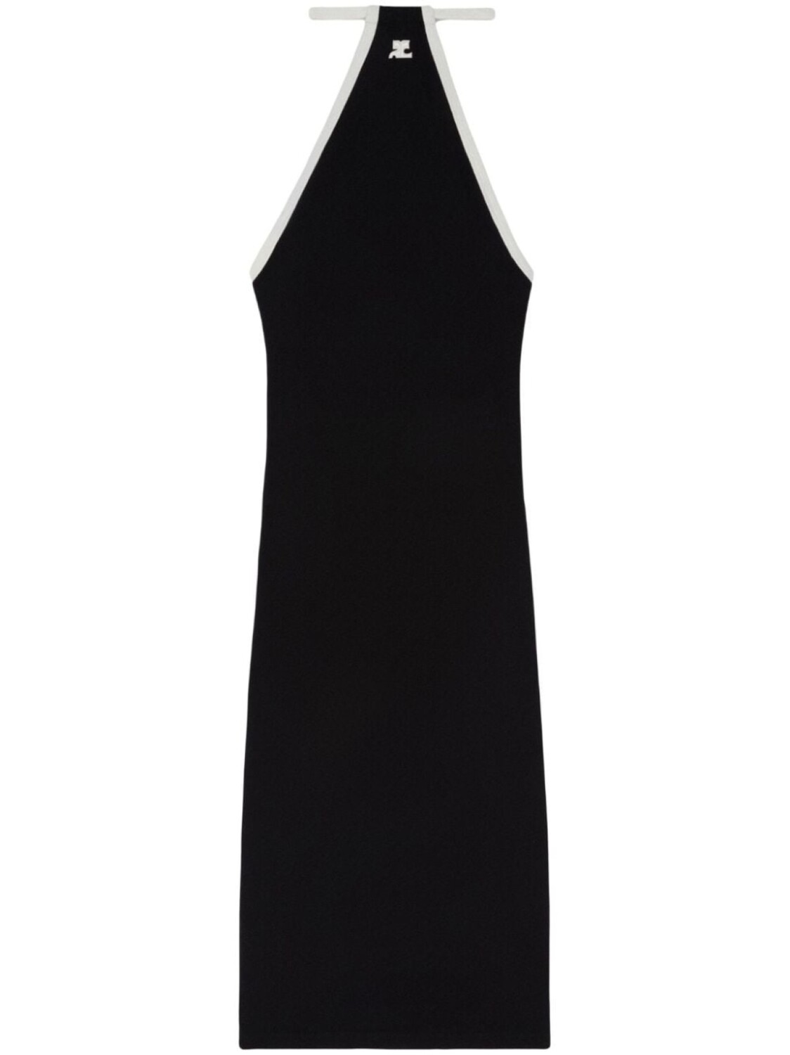 Платье миди с вырезом халтер и вышитым логотипом Courrèges, черный
Платье миди с вырезом халтер и вышитым логотипом Courrèges, черный