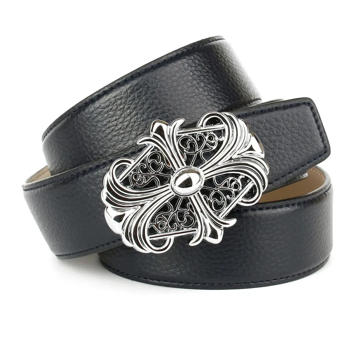 Кожаный ремень Anthoni Crown с элегантной застежкой с мотивом, черный
Кожаный ремень Anthoni Crown с элегантной застежкой с мотивом, черный