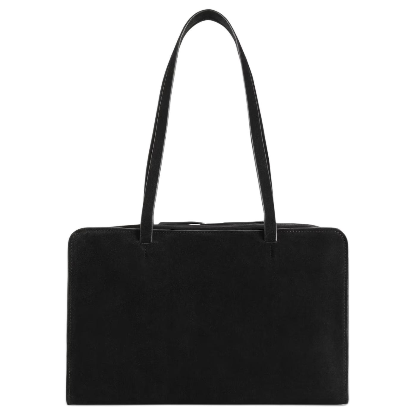 COS Замшевая сумка боулинг через плечо женская черная, Black
COS Замшевая сумка боулинг через плечо женская черная, Black