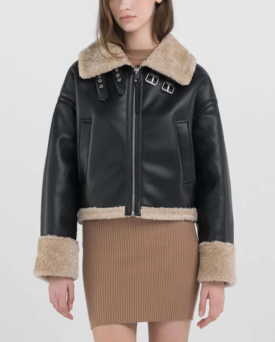 Женская куртка с овчиной и пряжками Replay, черный
Женская куртка с овчиной и пряжками Replay, черный