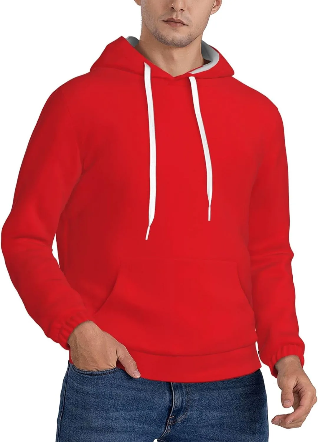 Красный худи с принтом и карманом-кенгуру для мужчин QAZWZML
Красный худи с принтом и карманом-кенгуру для мужчин QAZWZML