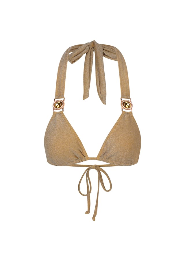 Треугольный бикини-топ Lumiere Amour с потрясающими камнями Moda Minx, золотой
Треугольный бикини-топ Lumiere Amour с потрясающими камнями Moda Minx, золотой