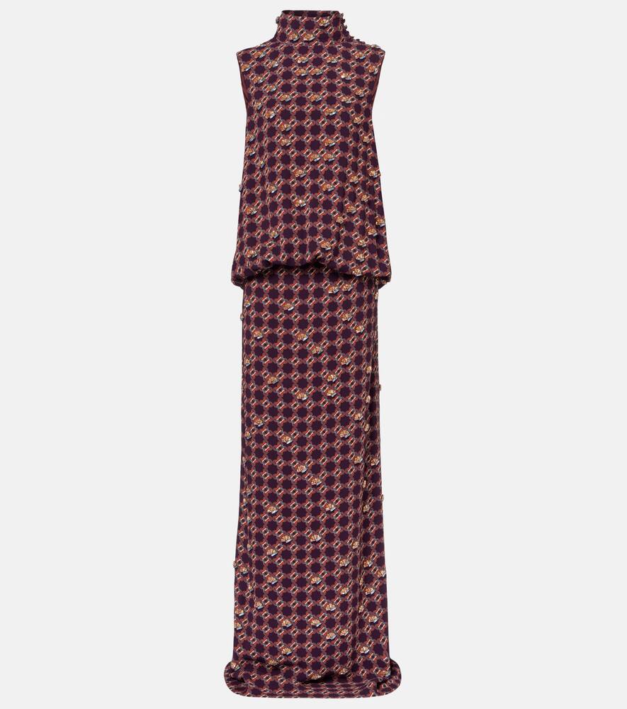 Платье из крепа с принтом и декором Dries Van Noten, Auber
Платье из крепа с принтом и декором Dries Van Noten, Auber