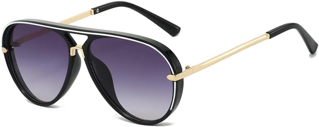 Модные солнцезащитные очки с двойной перемычкой для женщин, большие солнцезащитные очки в стиле ретро, градиентные, с защитой от УФ-излучения UV400, для мужчин в стиле панк TVTBBVV, Black Gray
Модные солнцезащитные очки с двойной перемычкой для женщин, большие солнцезащитные очки в стиле ретро, градиентные, с защитой от УФ-излучения UV400, для мужчин в стиле панк TVTBBVV, Black Gray