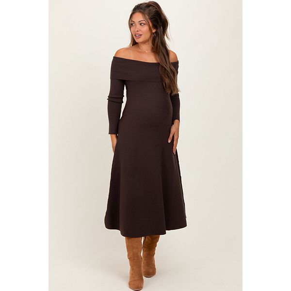 Платье-Миди для беременных с открытыми плечами Pinkblush
Платье-Миди для беременных с открытыми плечами Pinkblush