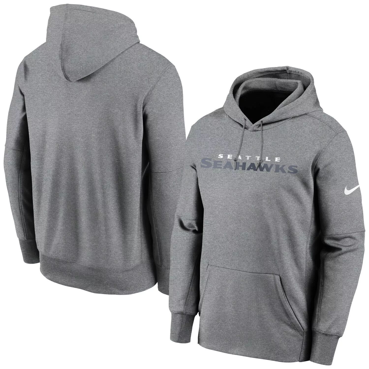 Мужской темно-серый пуловер с капюшоном Seattle Seahawks Wordmark Therma Performance Nike
Мужской темно-серый пуловер с капюшоном Seattle Seahawks Wordmark Therma Performance Nike