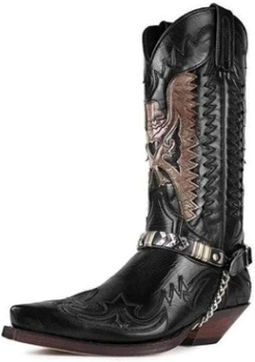 Мужские зимние сапоги Ottspu в западном стиле ковбойские сапоги с заостренным носком, из ПУ-кожи, сапоги с широким голенищем, черный
Мужские зимние сапоги Ottspu в западном стиле ковбойские сапоги с заостренным носком, из ПУ-кожи, сапоги с широким голенищем, черный