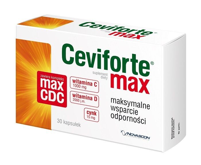 Ceviforte Max витамин С в капсулах, 30 шт.
Ceviforte Max витамин С в капсулах, 30 шт.