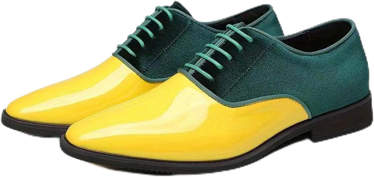Мужские туфли-оксфорды из лакированной кожи с бархатной отделкой, классические винтажные с глянцевым носком, шнуровкой и низким верхом, для бизнеса, выпускного, свадьбы и официальных мероприятий Oxneuhg, желтый
Мужские туфли-оксфорды из лакированной кожи с бархатной отделкой, классические винтажные с глянцевым носком, шнуровкой и низким верхом, для бизнеса, выпускного, свадьбы и официальных мероприятий Oxneuhg, желтый