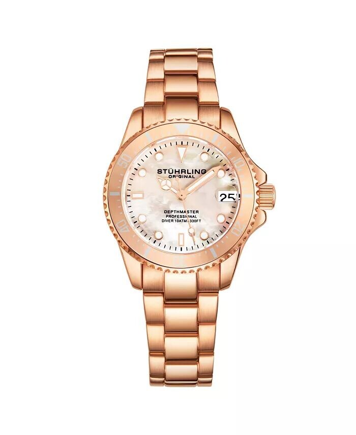 Женские модные кварцевые часы Diver Depth master 3950L, диаметр 32 мм Stuhrling, золото
Женские модные кварцевые часы Diver Depth master 3950L, диаметр 32 мм Stuhrling, золото