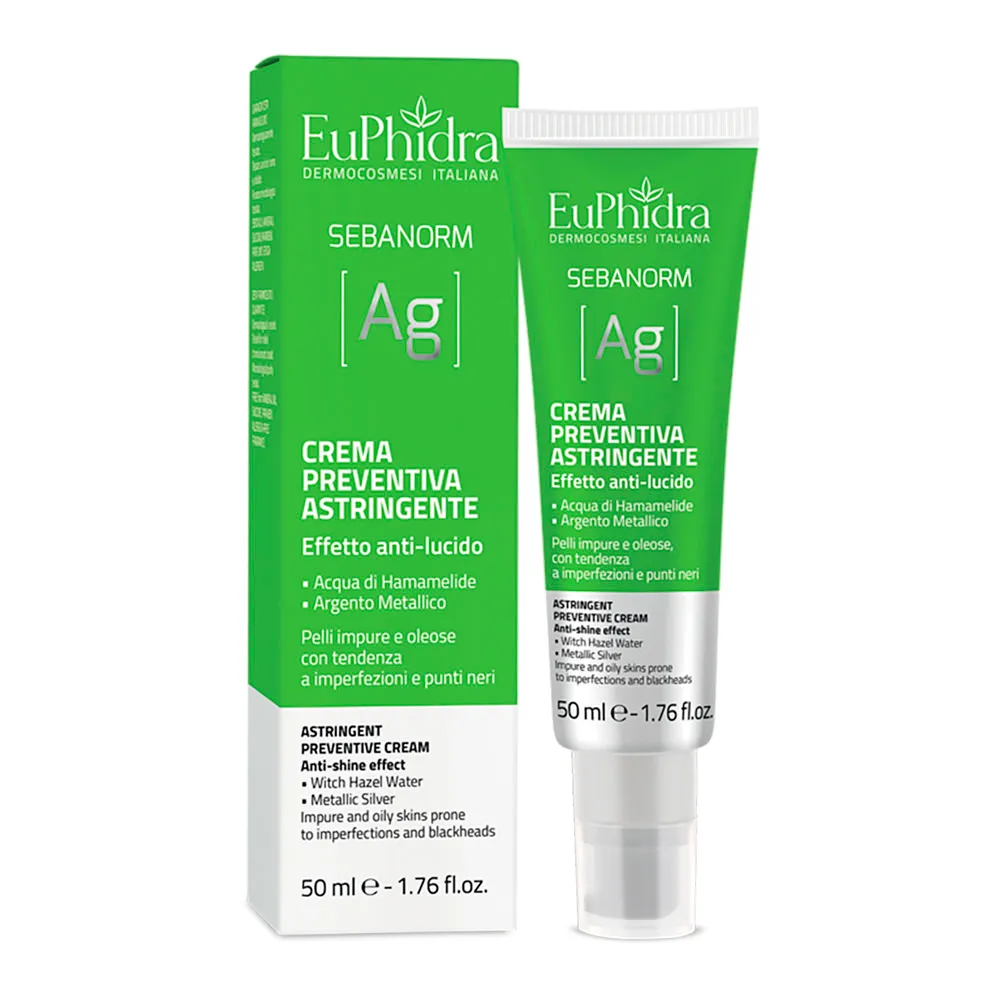EuPhidra Sebanorm Ag Профилактический крем 50 мл против несовершенств и черных точек
EuPhidra Sebanorm Ag Профилактический крем 50 мл против несовершенств и черных точек