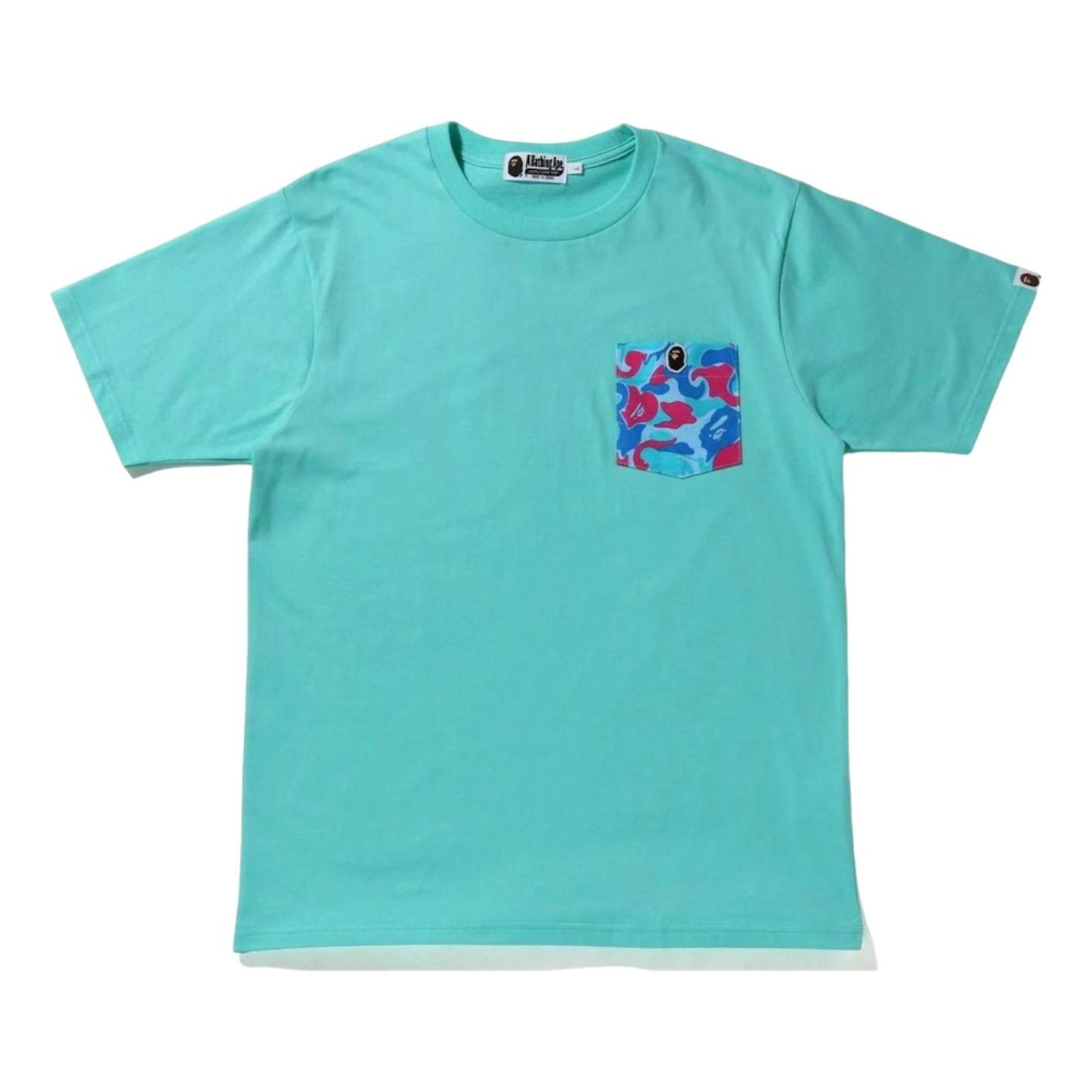 Футболка A Bathing Ape с мраморным камуфляжным рисунком и карманом, синяя
Футболка A Bathing Ape с мраморным камуфляжным рисунком и карманом, синяя