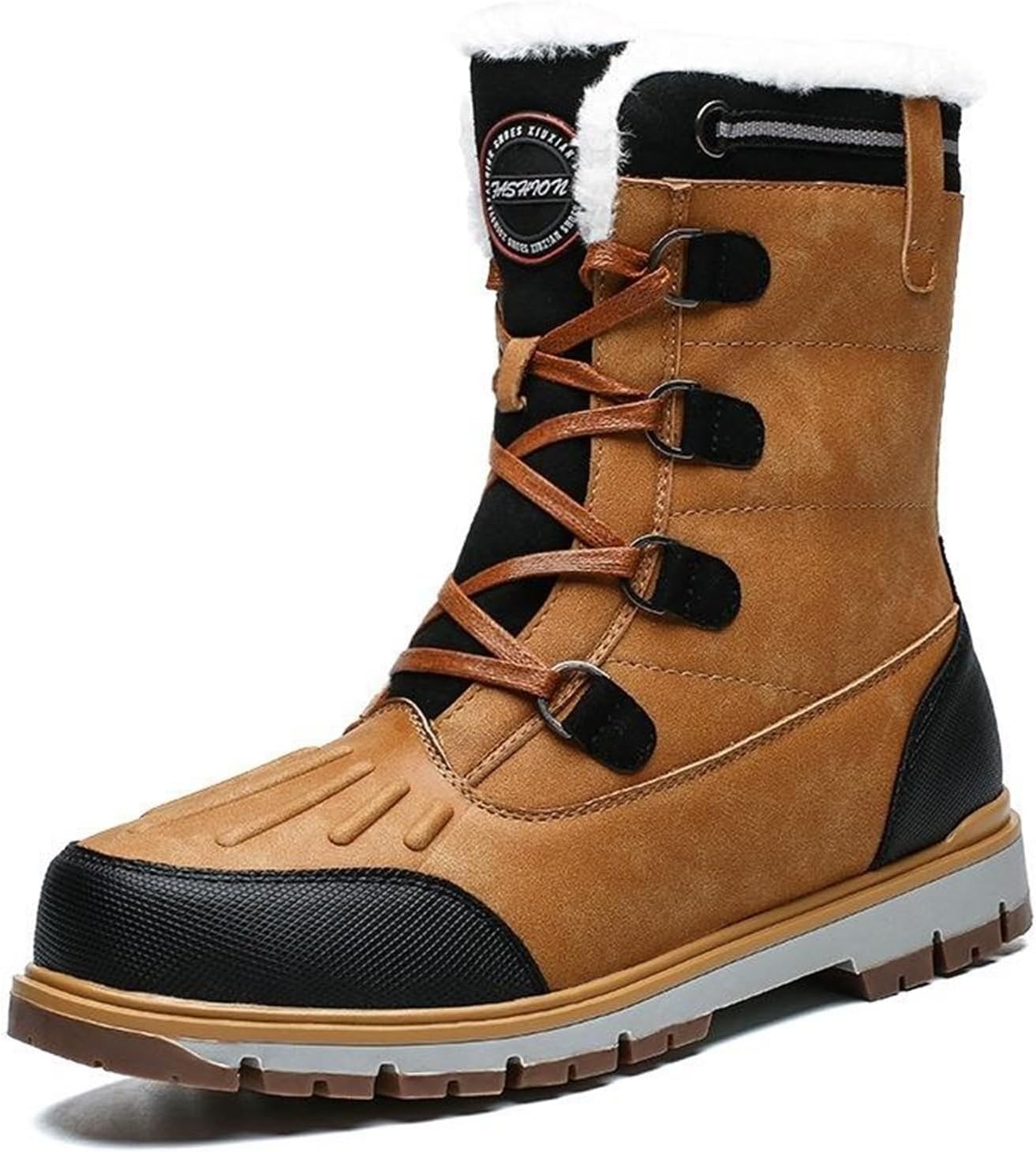 Зимние мужские снежные ботинки с шнуровкой, теплые, удобные для улицы, с круглым носком, водонепроницаемые, легкие, на платформе, кожаные дерби для мужчин Generic, коричневый
Зимние мужские снежные ботинки с шнуровкой, теплые, удобные для улицы, с круглым носком, водонепроницаемые, легкие, на платформе, кожаные дерби для мужчин Generic, коричневый