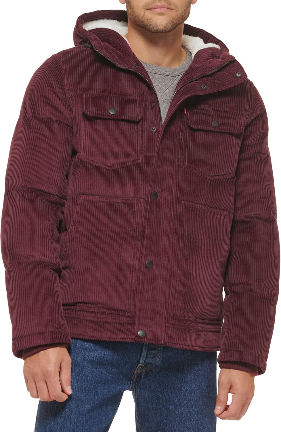 Мужская куртка Levi's Heavyweight средней длины с капюшоном в стиле милитари, Burgundy Corduroy
Мужская куртка Levi's Heavyweight средней длины с капюшоном в стиле милитари, Burgundy Corduroy