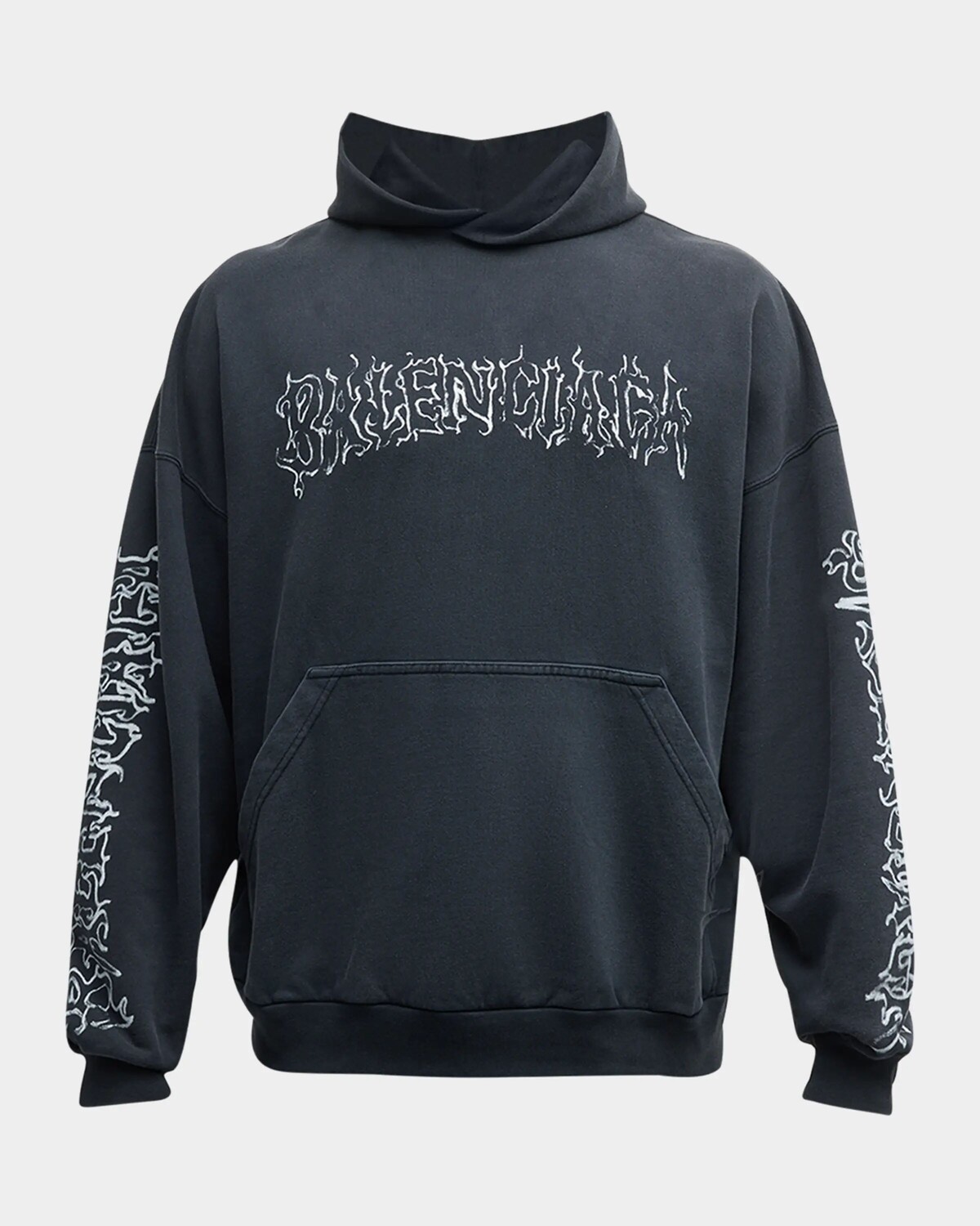 Мужская толстовка с металлическим контуром и логотипом Balenciaga, цвет 1569 Faded Black/White
Мужская толстовка с металлическим контуром и логотипом Balenciaga, цвет 1569 Faded Black/White