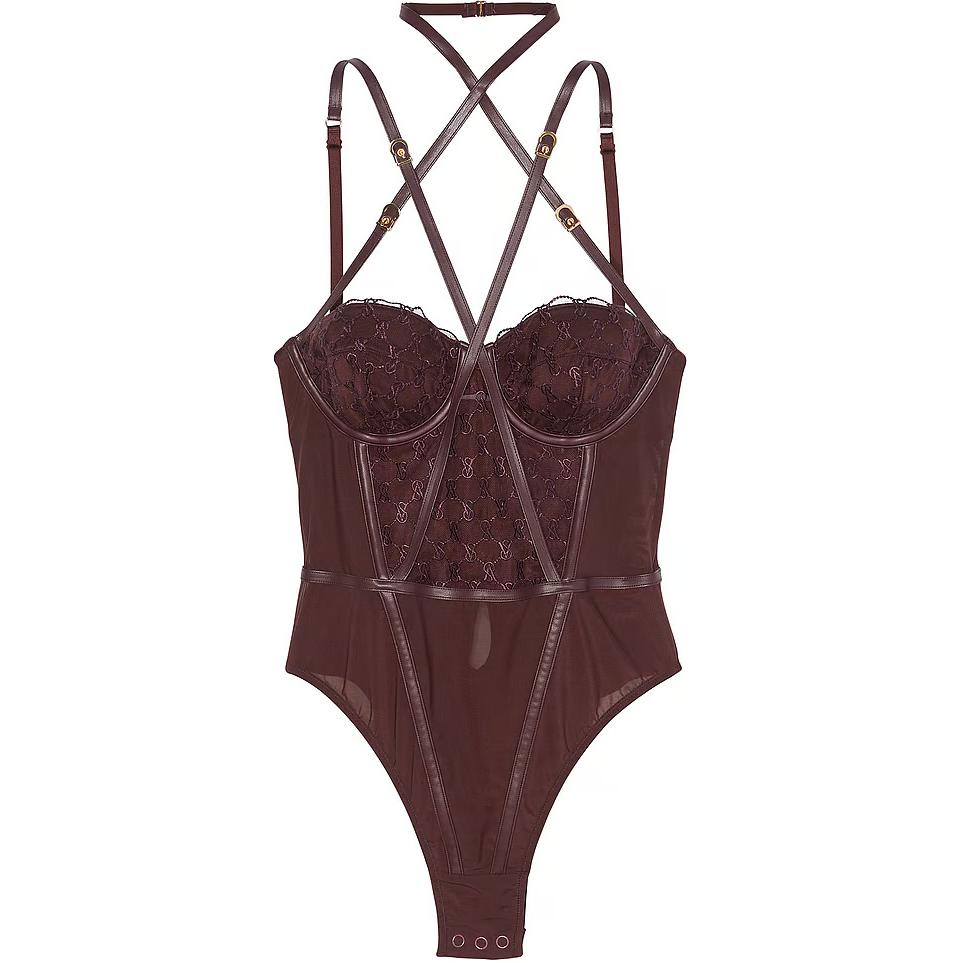 Очень Сексуальный Боди с Вышивкой Логотипом VS, Балконет, Отделка из Искусственной Кожи, Бордово-Коричневый Victoria's Secret
Очень Сексуальный Боди с Вышивкой Логотипом VS, Балконет, Отделка из Искусственной Кожи, Бордово-Коричневый Victoria's Secret