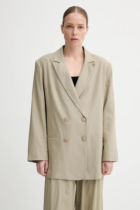 Жакет с добавлением льна Gestuz, зеленый 
Жакет с добавлением льна Gestuz, зеленый