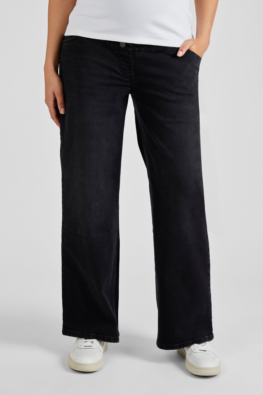 Широкие джинсы для беременных Jojo Maman Bébé, черный
Широкие джинсы для беременных Jojo Maman Bébé, черный