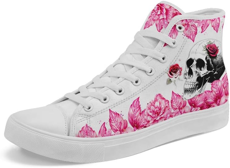 Крутые индивидуальные кроссовки Skull High Tops из холщовой ткани для мужчин и женщин, классические с шнуровкой, готический стиль, повседневные холщовые кроссовки Coolcustomize, Color23
Крутые индивидуальные кроссовки Skull High Tops из холщовой ткани для мужчин и женщин, классические с шнуровкой, готический стиль, повседневные холщовые кроссовки Coolcustomize, Color23