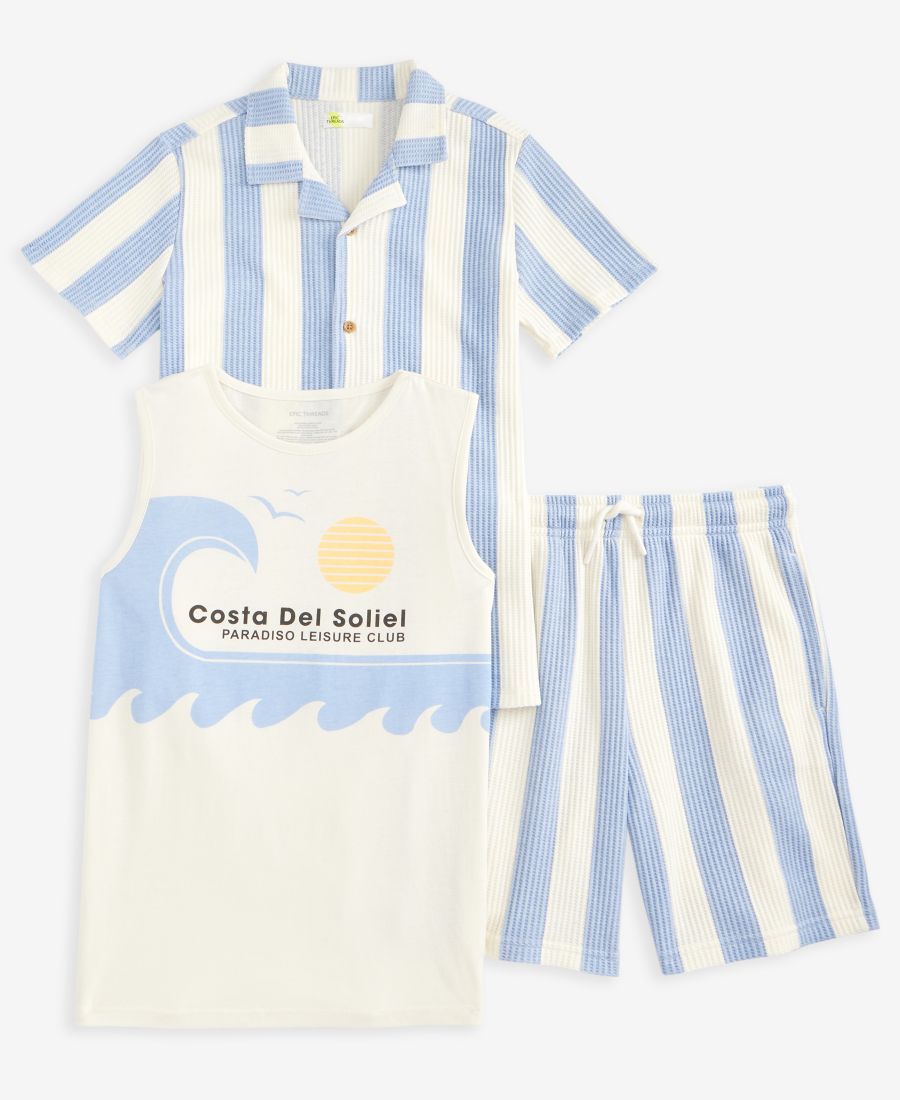 Детский комплект из 3 предметов: полосатая рубашка, майка и шорты (5-20 лет) Epic Threads, Clean Chambray
Детский комплект из 3 предметов: полосатая рубашка, майка и шорты (5-20 лет) Epic Threads, Clean Chambray