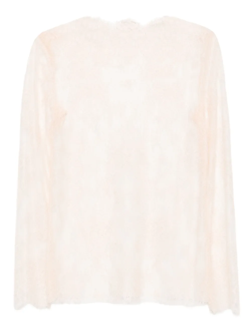 Топ с длинными рукавами, отделанный кружевом Alberta Ferretti, розовый
Топ с длинными рукавами, отделанный кружевом Alberta Ferretti, розовый