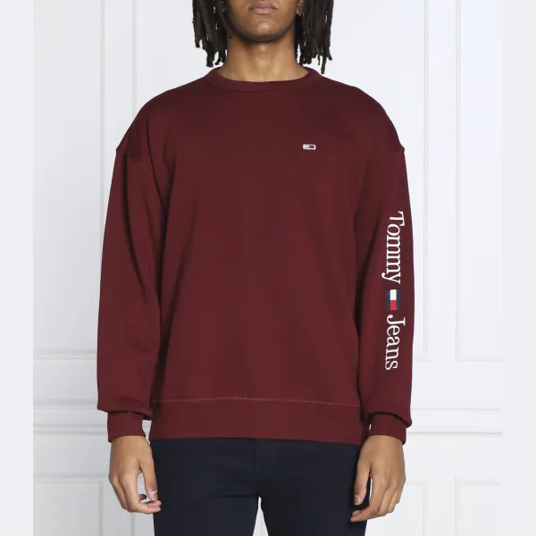 Толстовка обычного кроя с линейным расположением Tommy Hilfiger, бургунди 
Толстовка обычного кроя с линейным расположением Tommy Hilfiger, бургунди