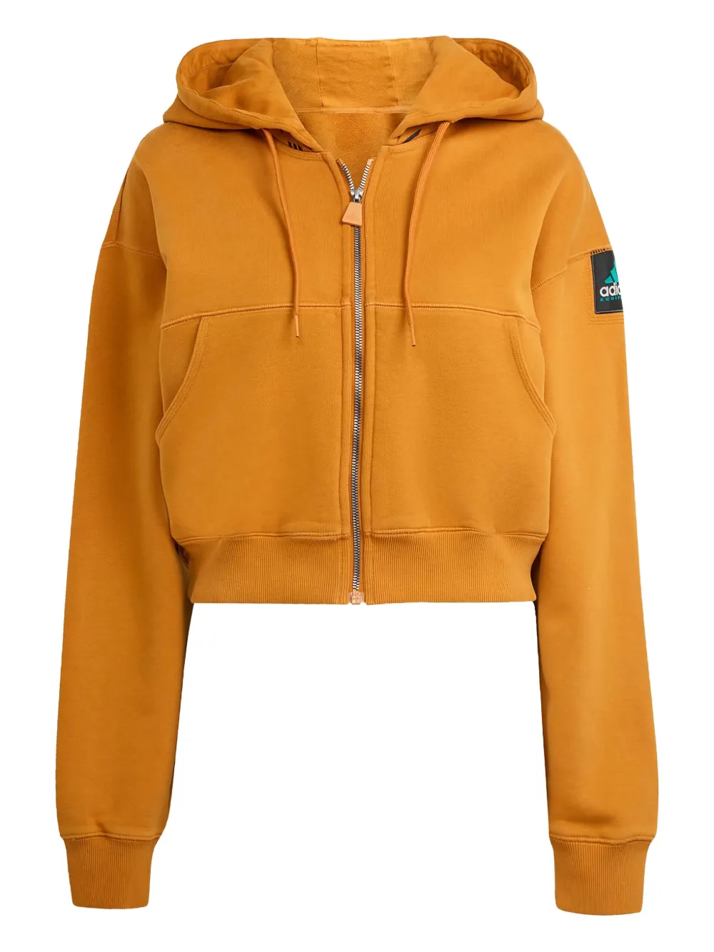Толстовка с капюшоном на молнии с нашивкой-логотипом Adidas, коричневый 
Толстовка с капюшоном на молнии с нашивкой-логотипом Adidas, коричневый