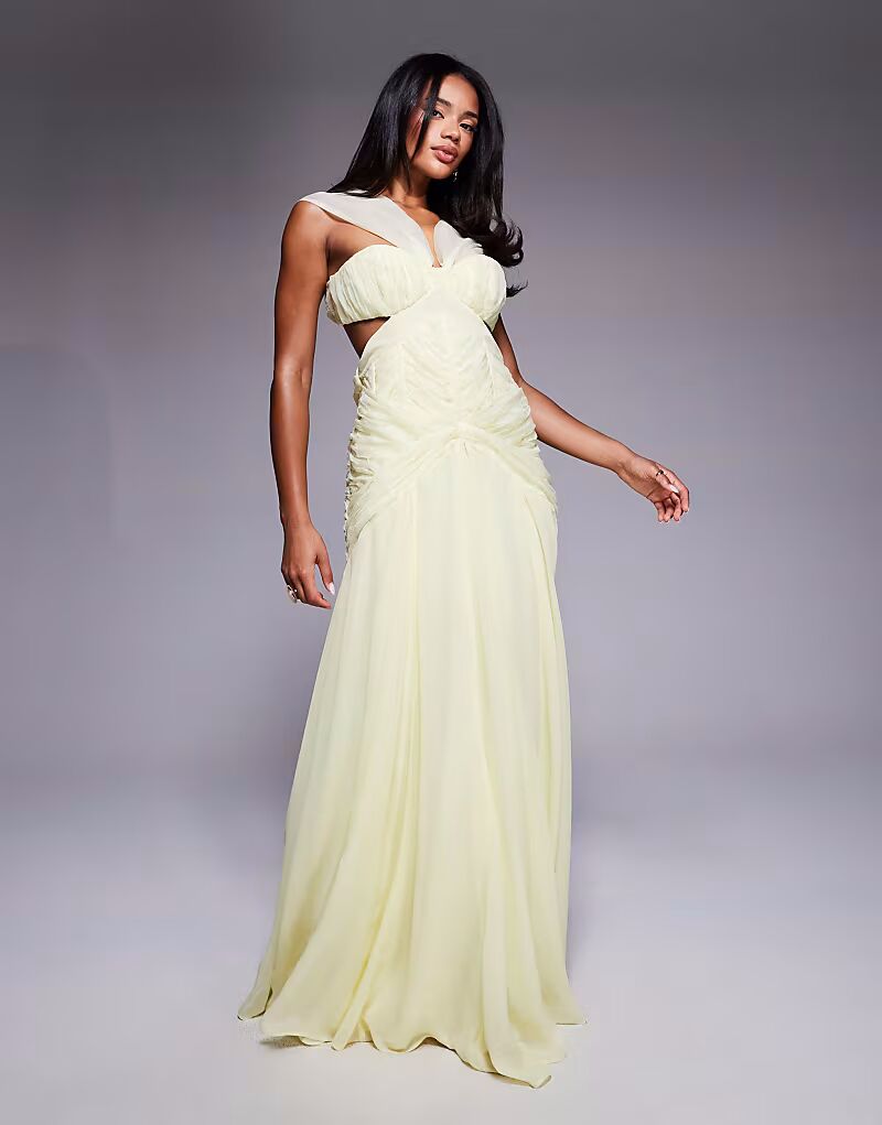 Платье макси из органзы и шифона со сборками ASOS LUXE цвета Buttermilk
Платье макси из органзы и шифона со сборками ASOS LUXE цвета Buttermilk