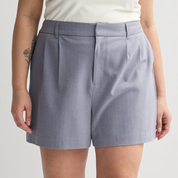 Брюки-шорты больших размеров с высокой талией и складками для юниоров So, синий
Брюки-шорты больших размеров с высокой талией и складками для юниоров So, синий