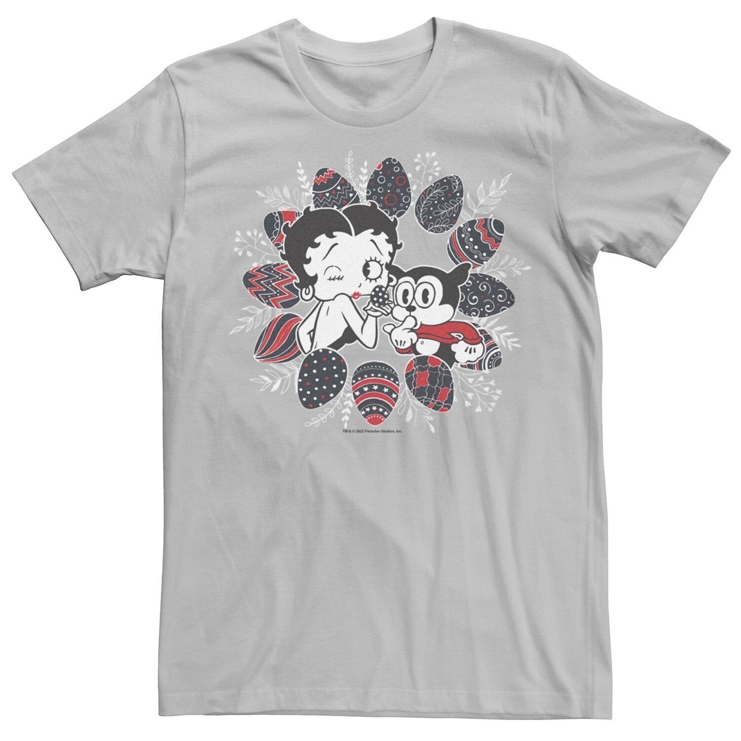Мужская футболка с рисунком пасхальных яиц Betty Boop и круглым рисунком Licensed Character
Мужская футболка с рисунком пасхальных яиц Betty Boop и круглым рисунком Licensed Character