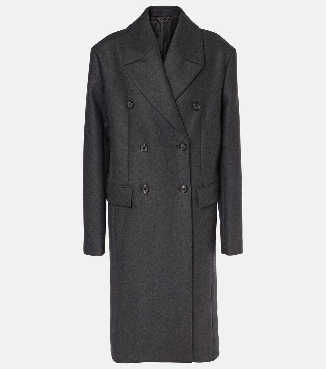 Двубортное фетровое пальто из смесовой шерсти Toteme, цвет charcoal melange, Черный, Двубортное фетровое пальто из смесовой шерсти Toteme, цвет charcoal melange
Двубортное фетровое пальто из смесовой шерсти Toteme, цвет charcoal melange, Черный, Двубортное фетровое пальто из смесовой шерсти Toteme, цвет charcoal melange