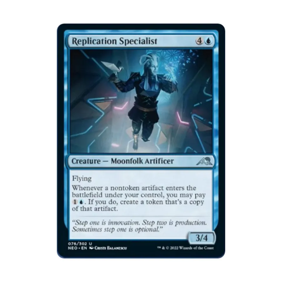 CCG Специалист по репликации (U), MTG - Kamigawa : Neon Dynasty
CCG Специалист по репликации (U), MTG - Kamigawa : Neon Dynasty