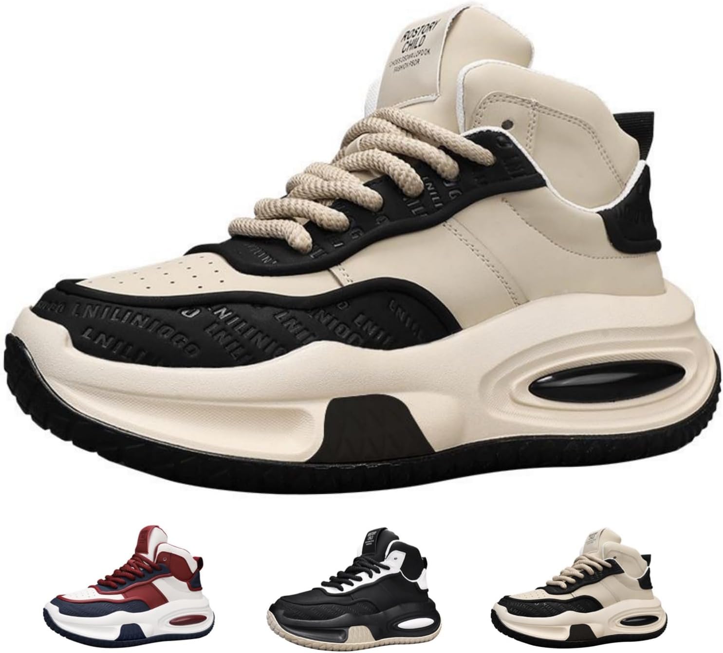 Высокие кроссовки MACEFIL для мужчин и женщин с массивной подошвой, модные, повседневные, спортивные, удобные, обувные, черный/бежевый
Высокие кроссовки MACEFIL для мужчин и женщин с массивной подошвой, модные, повседневные, спортивные, удобные, обувные, черный/бежевый