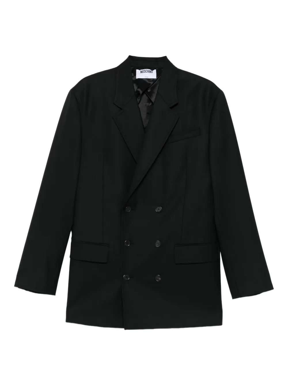 Двубортный пиджак Moschino, черный
Двубортный пиджак Moschino, черный
