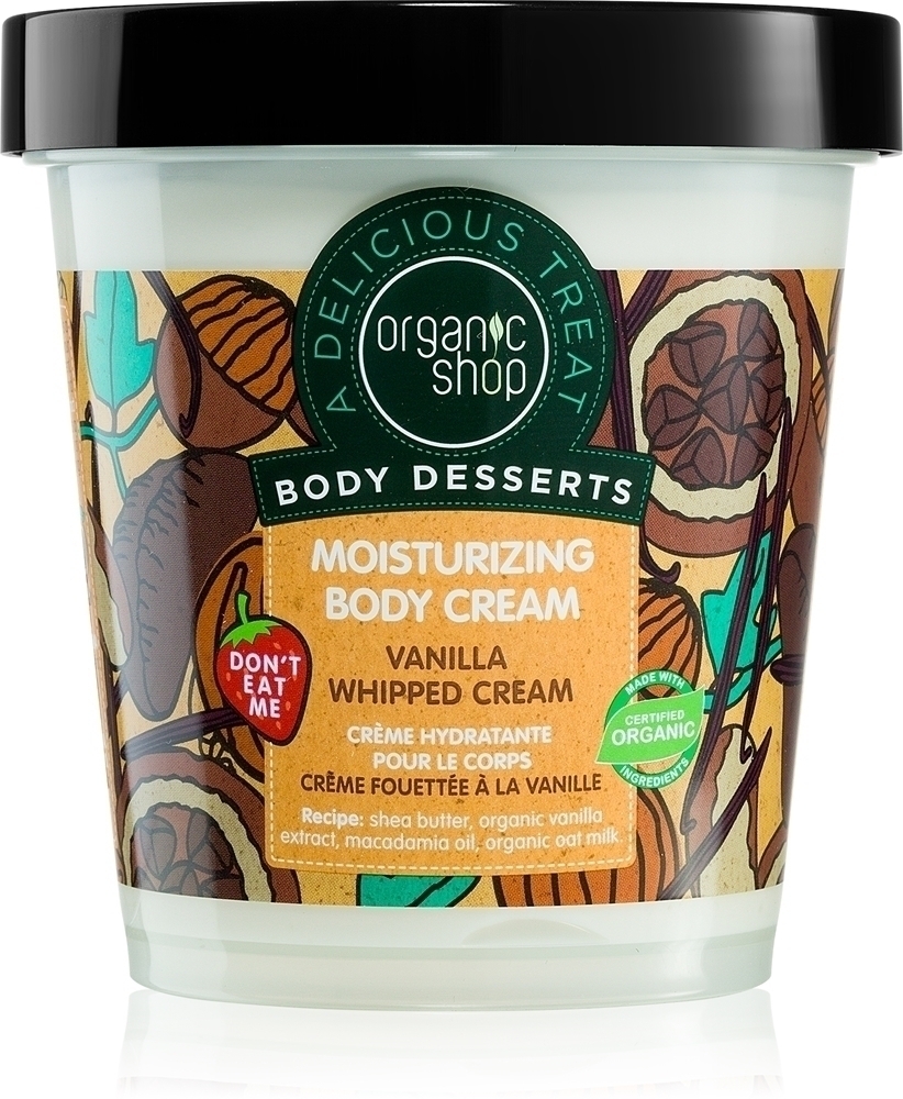 Увлажняющий крем для тела Body Deserts с ароматом ванили Organic Shop, 450 мл
Увлажняющий крем для тела Body Deserts с ароматом ванили Organic Shop, 450 мл