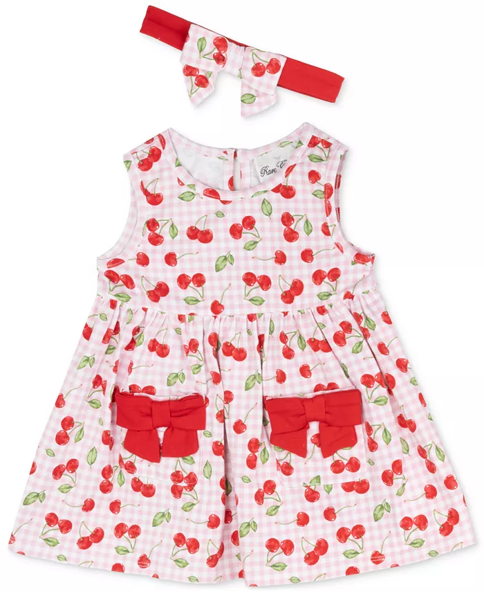 Детское платье-майка с принтом и карманами для девочек, комплект из 2 предметов (платье + повязка на голову) Rare Editions, красный
Детское платье-майка с принтом и карманами для девочек, комплект из 2 предметов (платье + повязка на голову) Rare Editions, красный