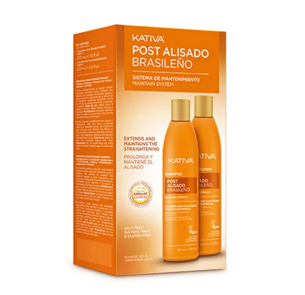 Комплект системы обслуживания Kit Post Alisado Brasileño Kativa, 2 ml
Комплект системы обслуживания Kit Post Alisado Brasileño Kativa, 2 ml