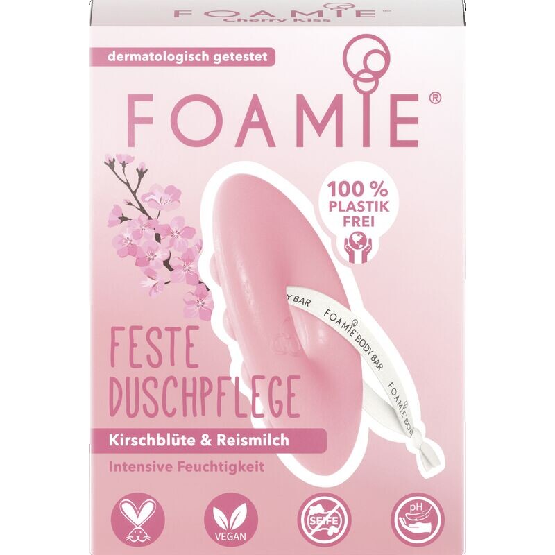 Твердый уход для душа с цветком вишни и рисовым молочком Foamie, 80 g
Твердый уход для душа с цветком вишни и рисовым молочком Foamie, 80 g