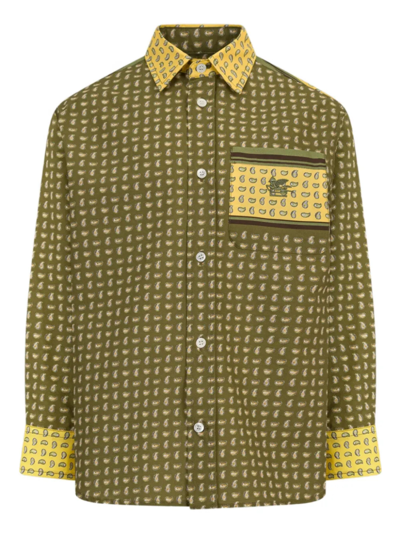 Рубашка из хлопка с узором пейсли ETRO KIDS, зеленый
Рубашка из хлопка с узором пейсли ETRO KIDS, зеленый
